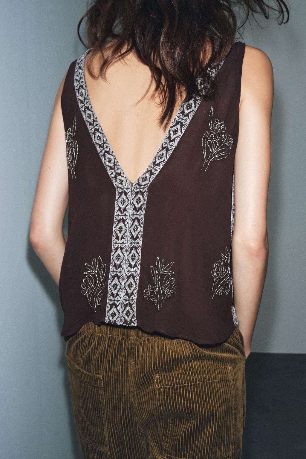 ТОП С ВЫШИВКОЙ — ZW COLLECTION LIMITED EDITION