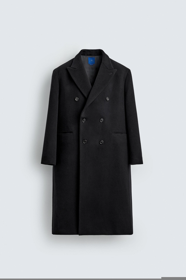 ДВУБОРТНОЕ ПАЛЬТО ИЗ СМЕСОВОЙ ШЕРСТИ AARON LEVINE X ZARA