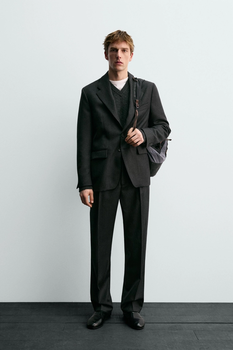 КОСТЮМНЫЙ БЛЕЙЗЕР ИЗ 100% ШЕРСТИ, ТВИЛ — AARON LEVINE X ZARA