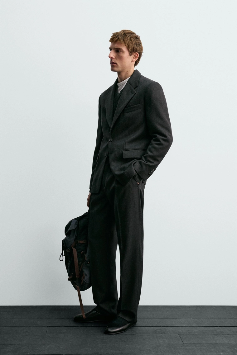 КОСТЮМНЫЙ БЛЕЙЗЕР ИЗ 100% ШЕРСТИ, ТВИЛ — AARON LEVINE X ZARA