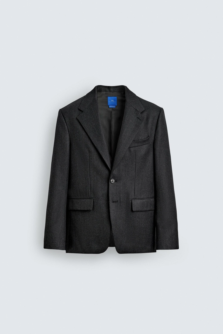 КОСТЮМНЫЙ БЛЕЙЗЕР ИЗ 100% ШЕРСТИ, ТВИЛ — AARON LEVINE X ZARA