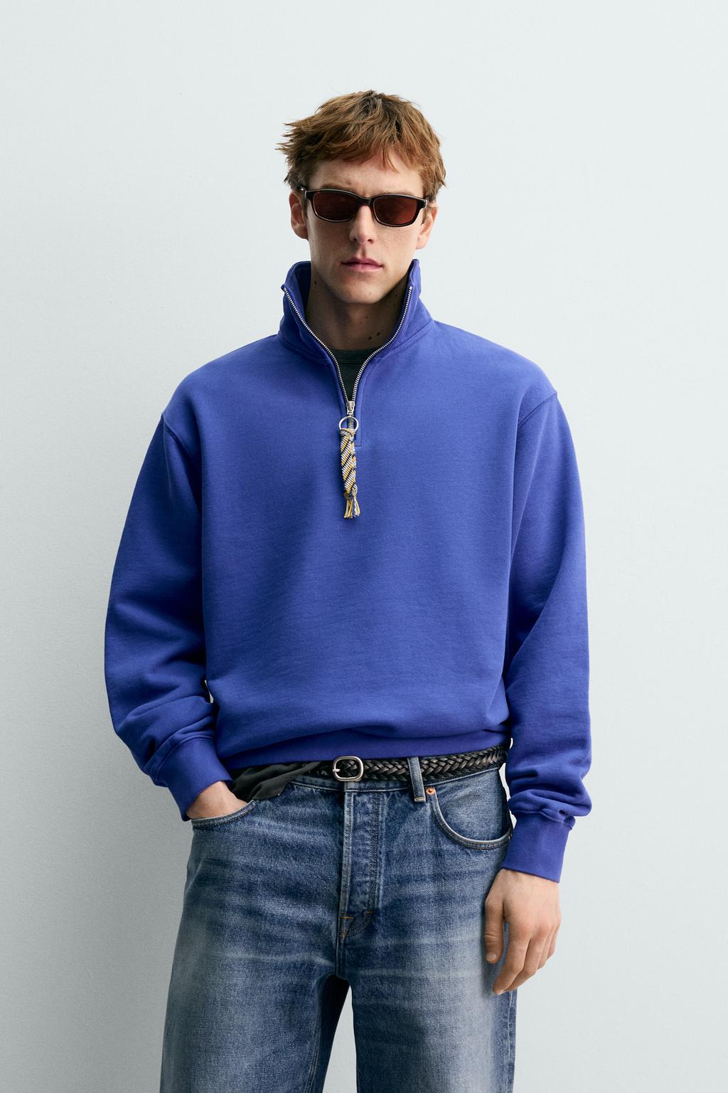 ТОЛСТОВКА С ВОРОТНИКОМ НА МОЛНИИ И ЛЕНТОЙ AARON LEVINE X ZARA