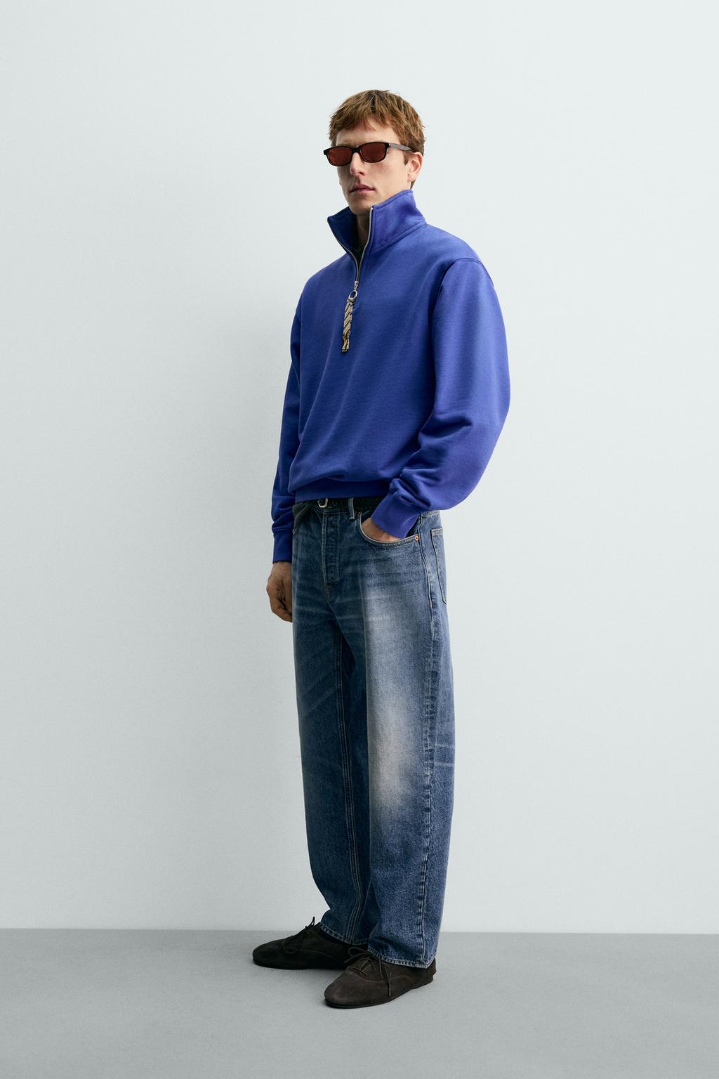 ТОЛСТОВКА С ВОРОТНИКОМ НА МОЛНИИ И ЛЕНТОЙ AARON LEVINE X ZARA