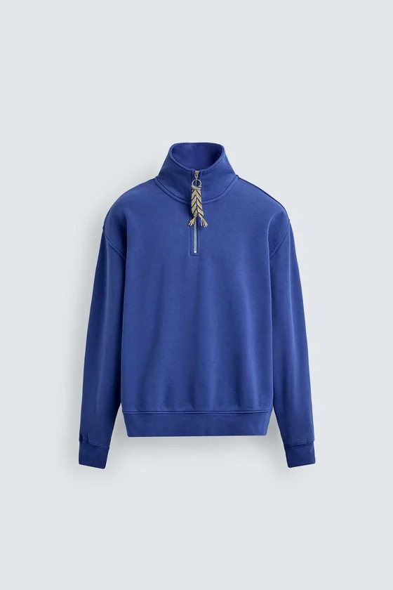 ТОЛСТОВКА С ВОРОТНИКОМ НА МОЛНИИ И ЛЕНТОЙ AARON LEVINE X ZARA