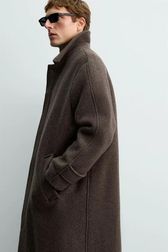 ДВУБОРТНОЕ ПАЛЬТО ИЗ СМЕСОВОЙ ШЕРСТИ MANTECO® AARON LEVINE X ZARA