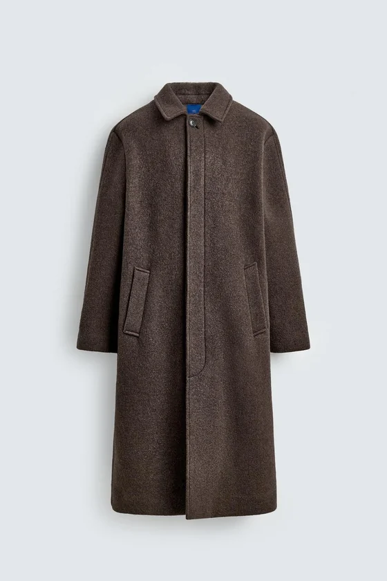 ДВУБОРТНОЕ ПАЛЬТО ИЗ СМЕСОВОЙ ШЕРСТИ MANTECO® AARON LEVINE X ZARA