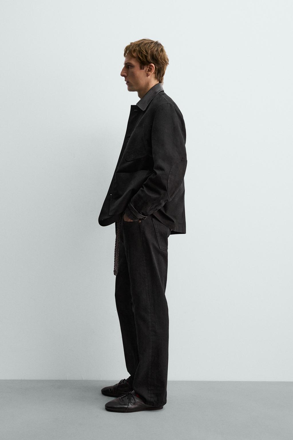 КУРТКА ИЗ КОМБИНИРОВАННОЙ КОЖИ AARON LEVINE X ZARA