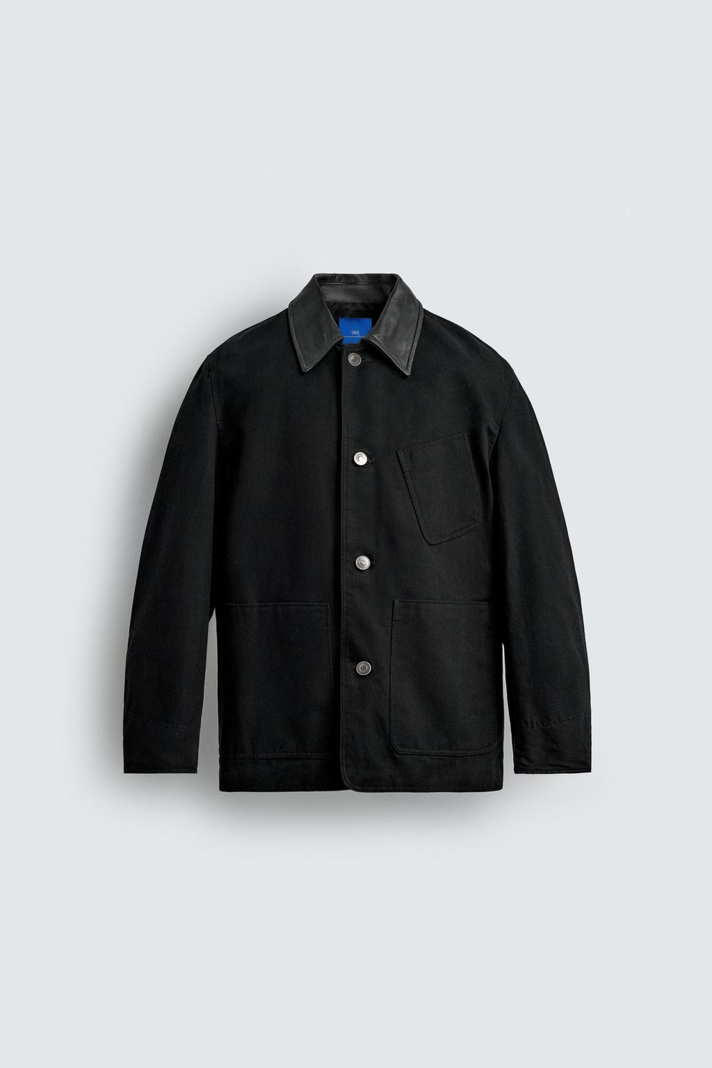 КУРТКА ИЗ КОМБИНИРОВАННОЙ КОЖИ AARON LEVINE X ZARA