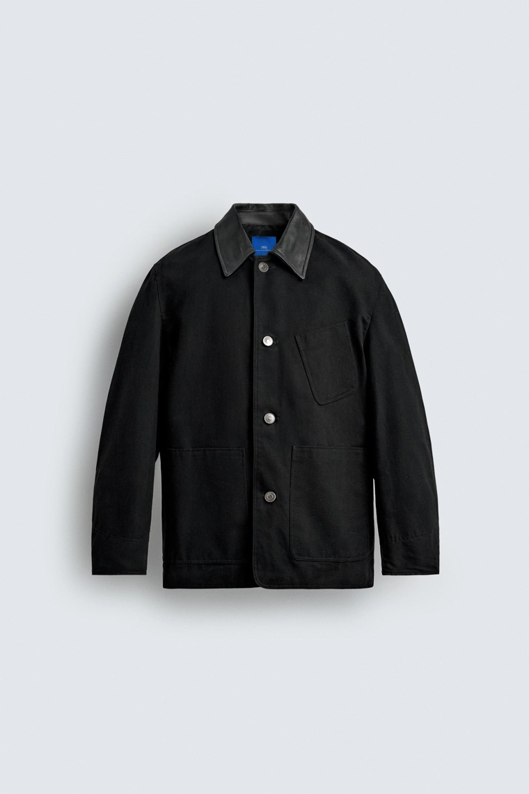 КУРТКА ИЗ КОМБИНИРОВАННОЙ КОЖИ AARON LEVINE X ZARA