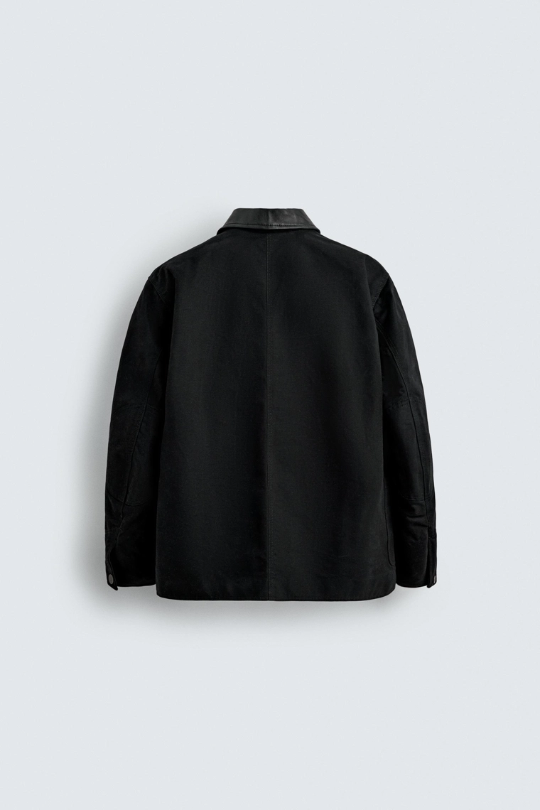 КУРТКА ИЗ КОМБИНИРОВАННОЙ КОЖИ AARON LEVINE X ZARA