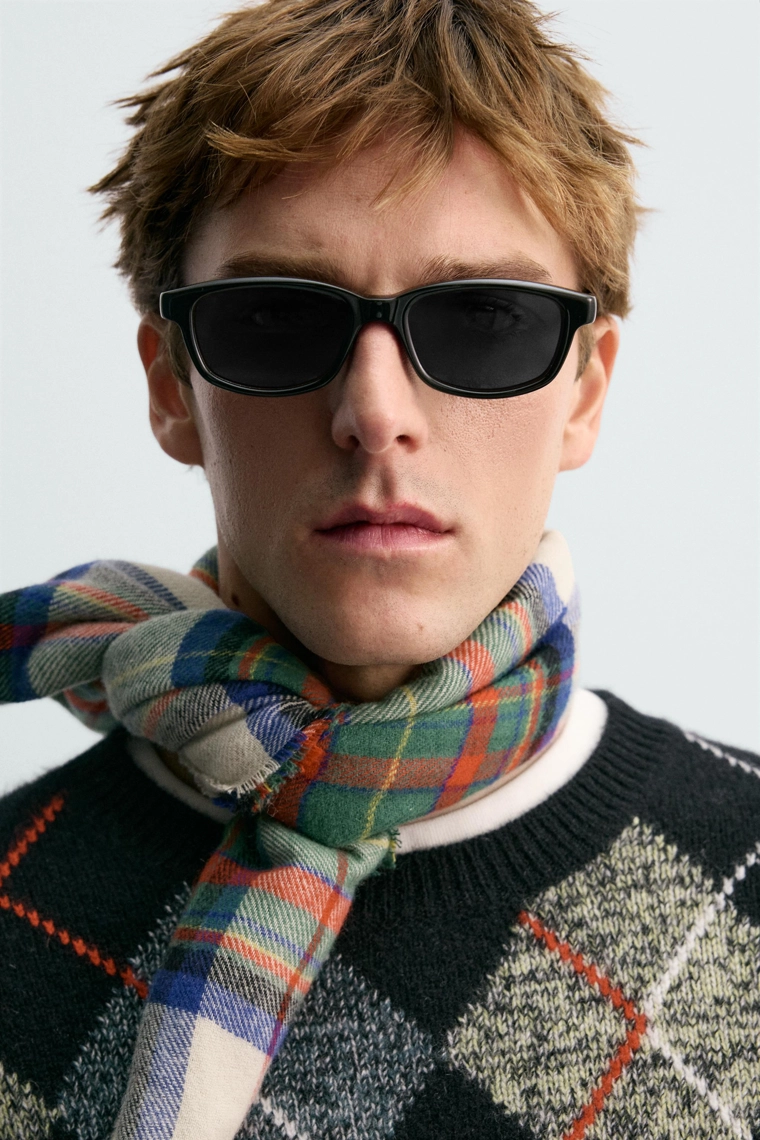 СВИТЕР В РОМБЫ ИЗ 100% КАШЕМИРА AARON LEVINE X ZARA