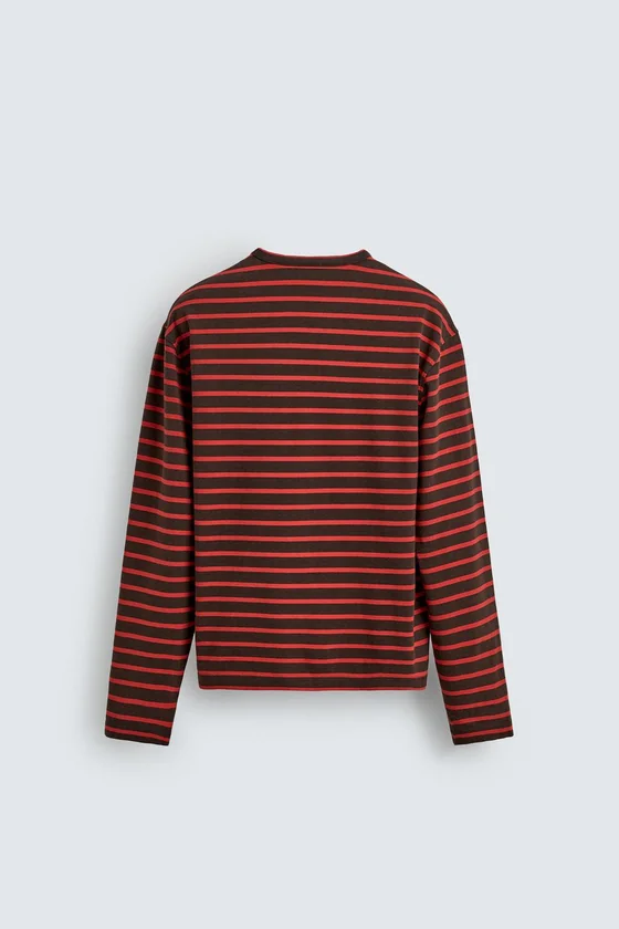 ЖАККАРДОВАЯ ФУТБОЛКА В ПОЛОСКУ AARON LEVINE X ZARA