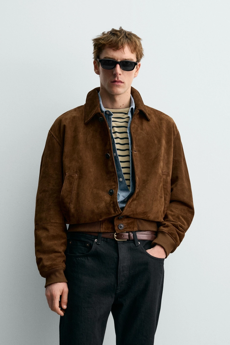 УКОРОЧЕННАЯ КУРТКА ИЗ ЗАМШИ AARON LEVINE X ZARA