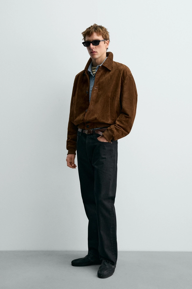 УКОРОЧЕННАЯ КУРТКА ИЗ ЗАМШИ AARON LEVINE X ZARA