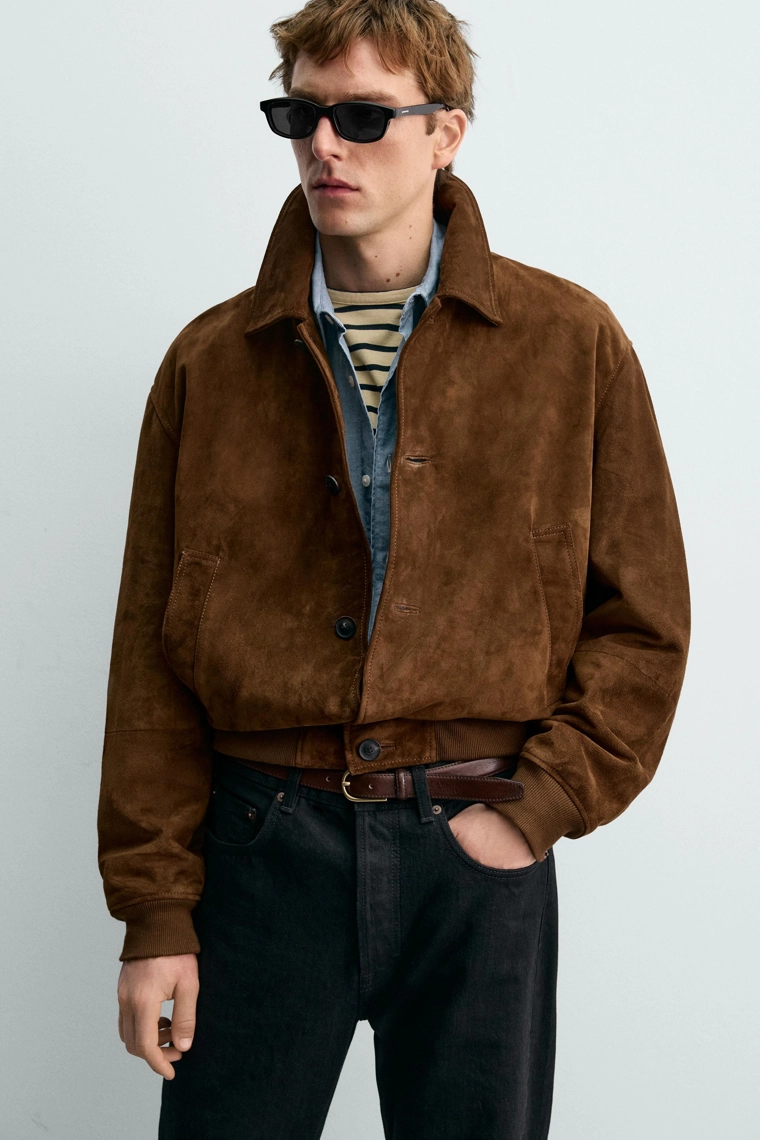 УКОРОЧЕННАЯ КУРТКА ИЗ ЗАМШИ AARON LEVINE X ZARA