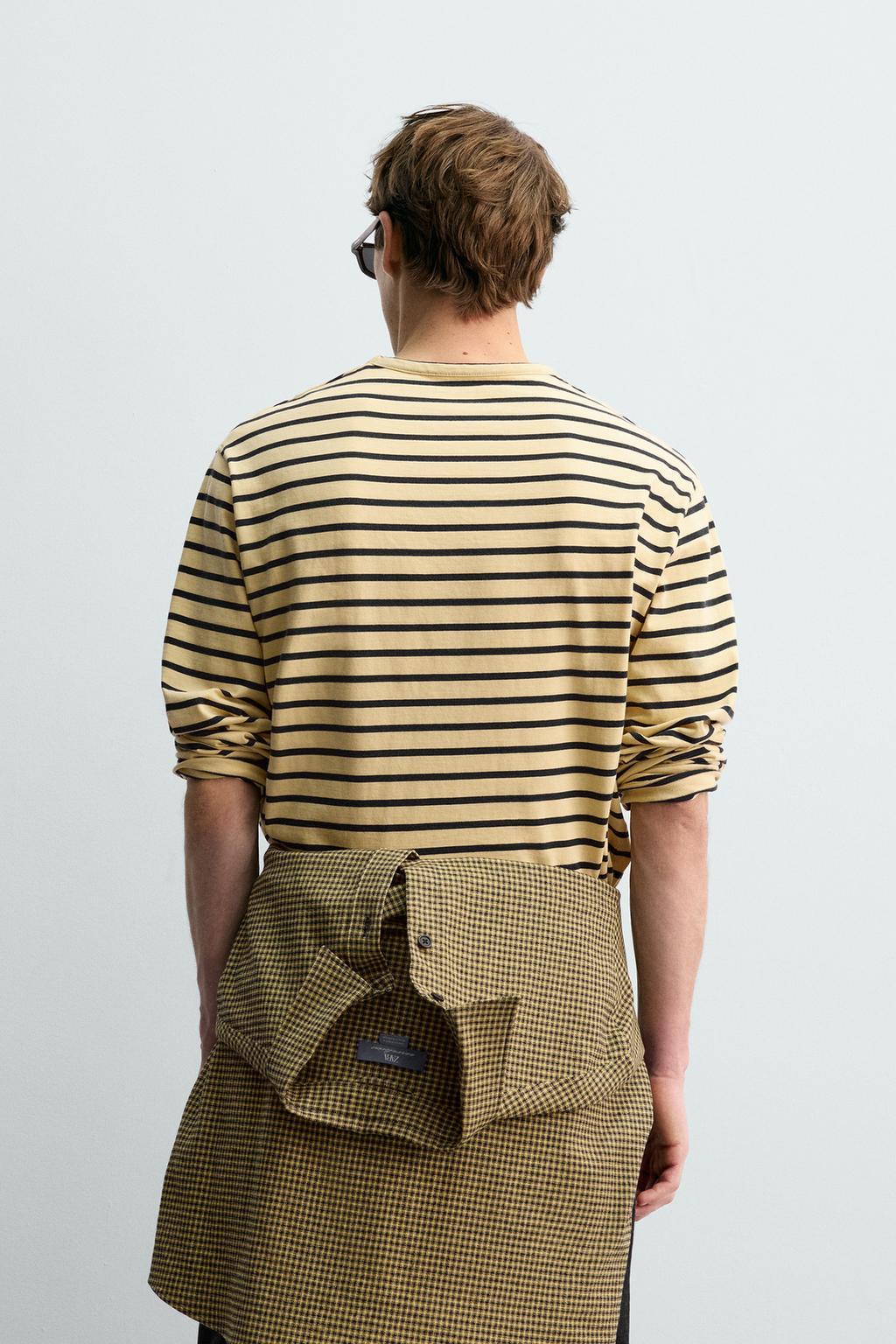 ЖАККАРДОВАЯ ФУТБОЛКА В ПОЛОСКУ AARON LEVINE X ZARA