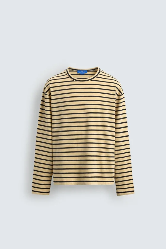 ЖАККАРДОВАЯ ФУТБОЛКА В ПОЛОСКУ AARON LEVINE X ZARA