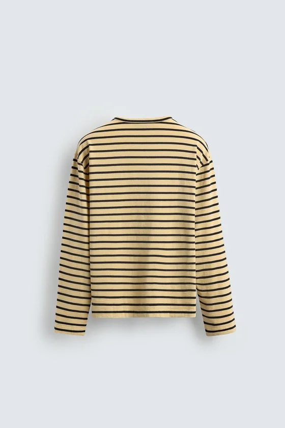 ЖАККАРДОВАЯ ФУТБОЛКА В ПОЛОСКУ AARON LEVINE X ZARA