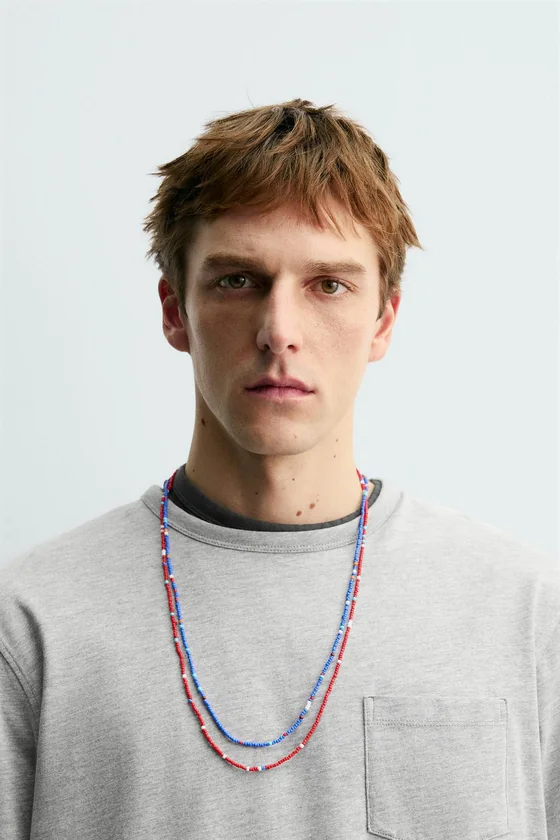 НАБОР ИЗ ДВУХ КОНТРАСТНЫХ ОЖЕРЕЛИЙ AARON LEVINE X ZARA