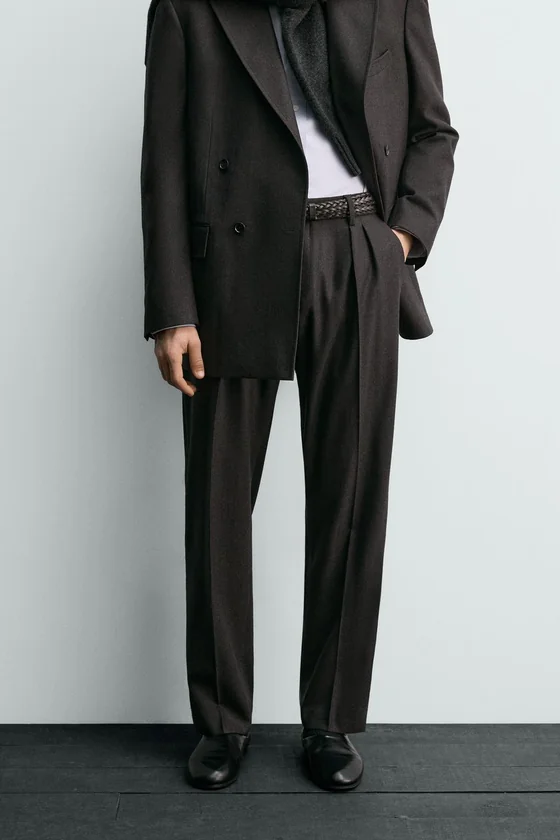 КОСТЮМНЫЕ БРЮКИ ИЗ ШЕРСТИ AARON LEVINE X ZARA