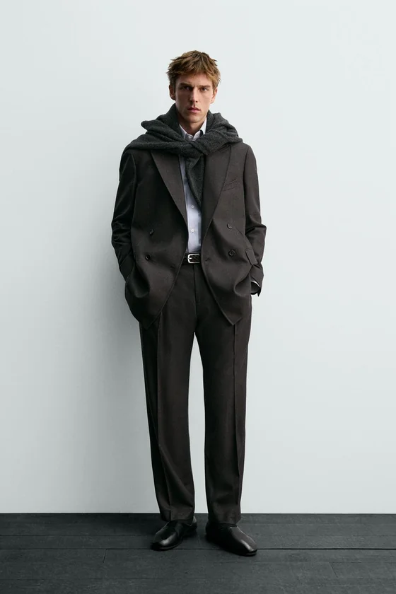 КОСТЮМНЫЕ БРЮКИ ИЗ ШЕРСТИ AARON LEVINE X ZARA
