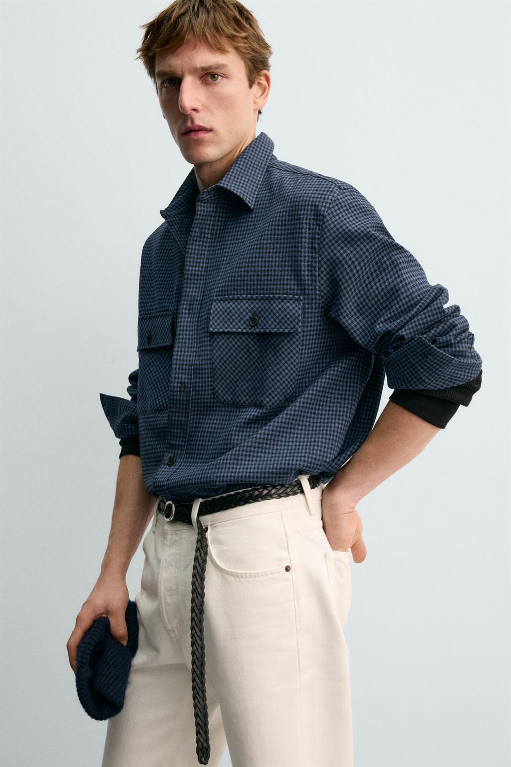 ФЛАНЕЛЕВАЯ РУБАШКА В КЛЕТКУ AARON LEVINE X ZARA