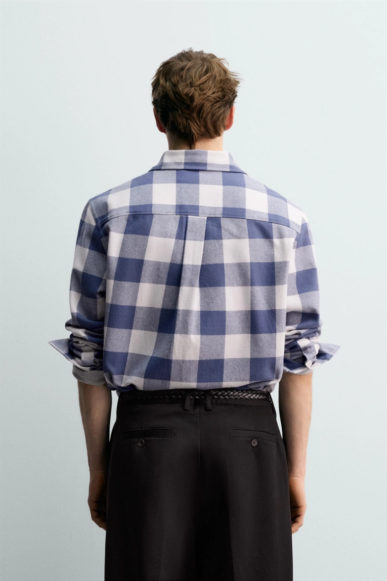 ФЛАНЕЛЕВАЯ РУБАШКА В КЛЕТКУ AARON LEVINE X ZARA
