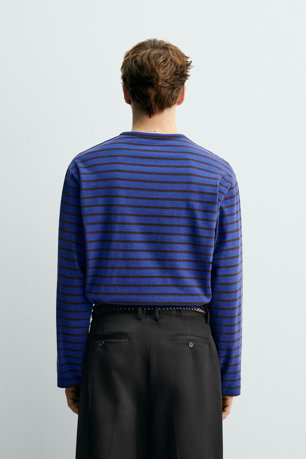 ЖАККАРДОВАЯ ФУТБОЛКА В ПОЛОСКУ AARON LEVINE X ZARA