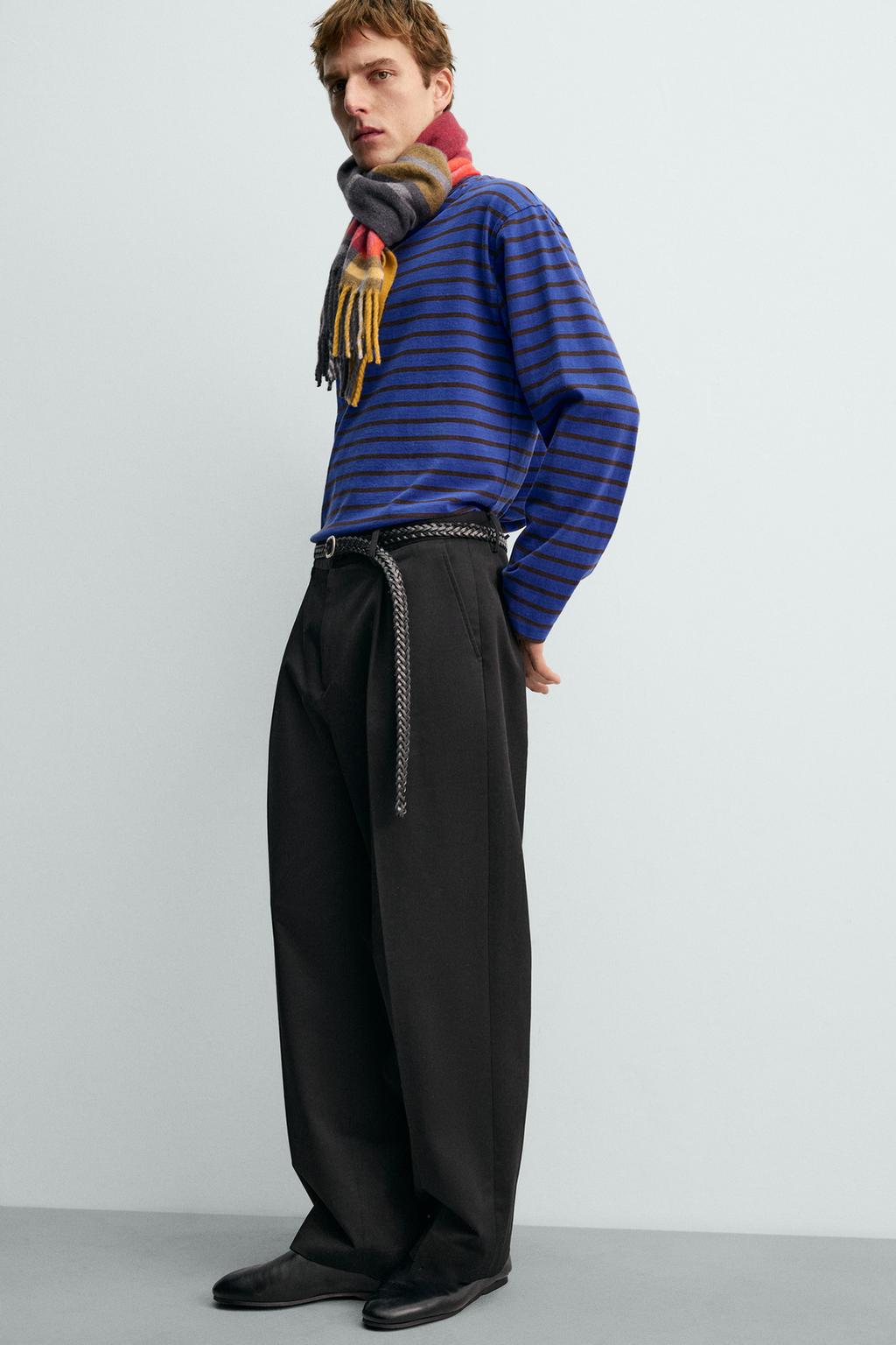 ЖАККАРДОВАЯ ФУТБОЛКА В ПОЛОСКУ AARON LEVINE X ZARA