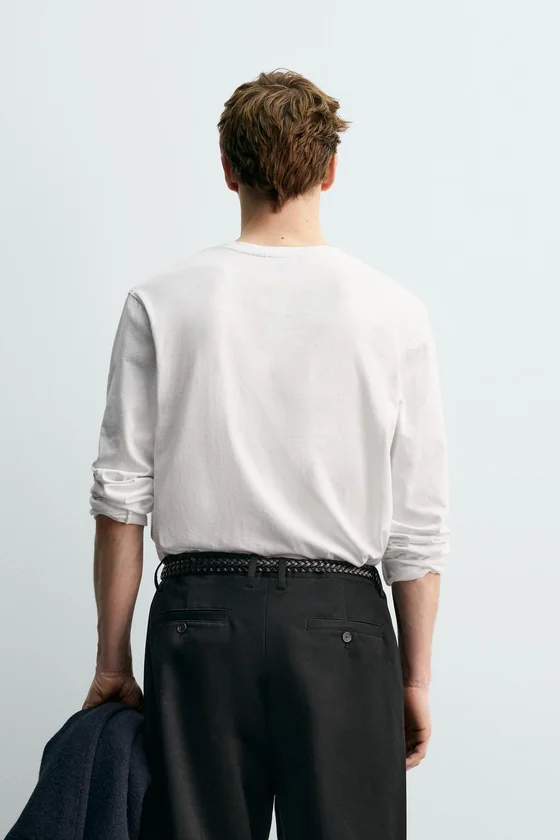 Майка с длинным рукавом и карманом aaron levine x zara