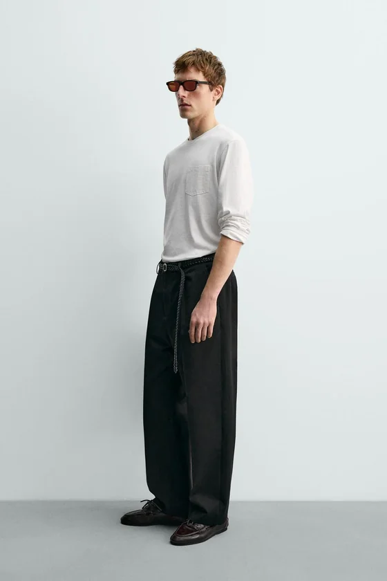 Майка с длинным рукавом и карманом aaron levine x zara