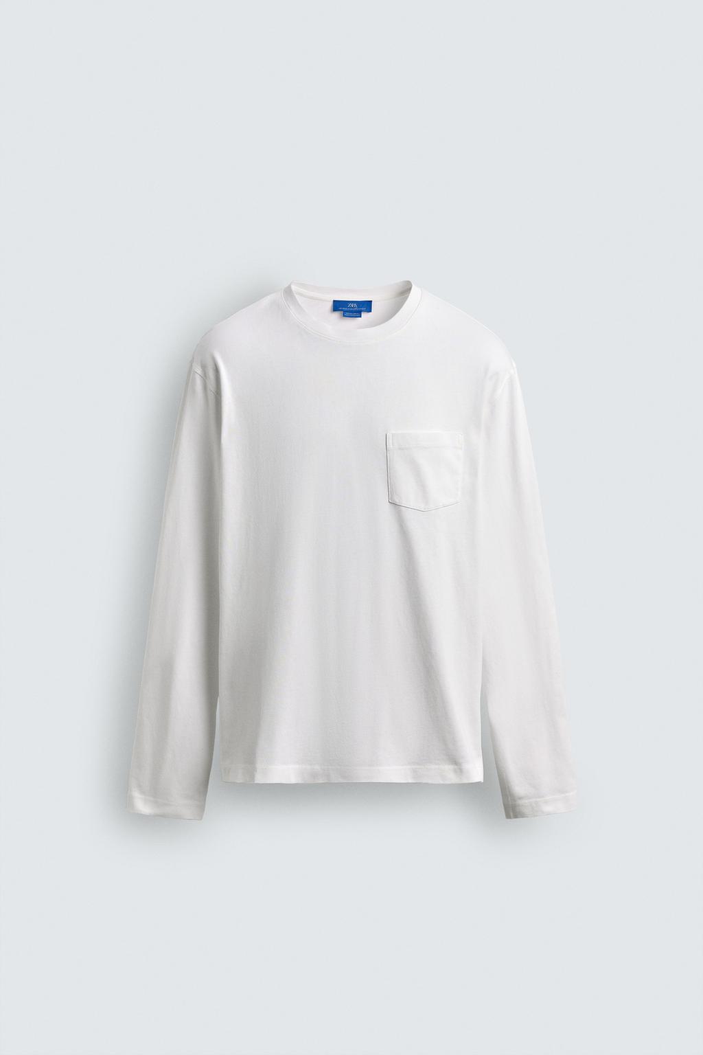 Майка с длинным рукавом и карманом aaron levine x zara