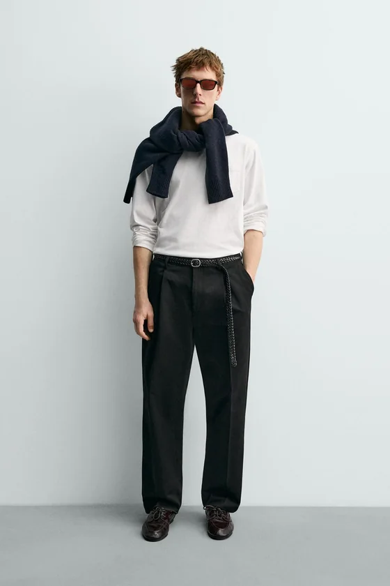 Майка с длинным рукавом и карманом aaron levine x zara