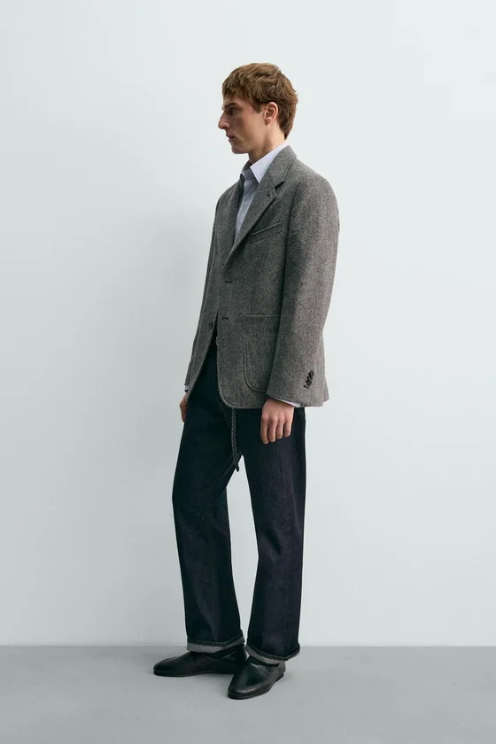БЛЕЙЗЕР ИЗ 100% ШЕРСТИ AARON LEVINE X ZARA