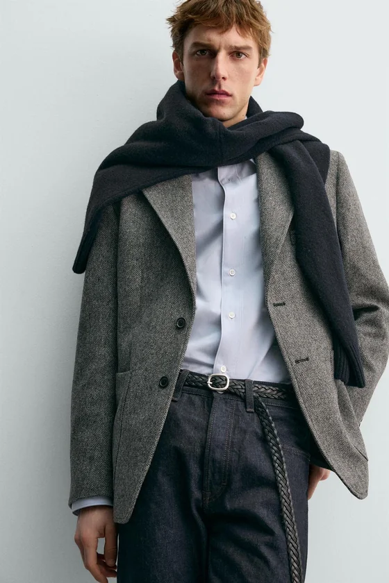 БЛЕЙЗЕР ИЗ 100% ШЕРСТИ AARON LEVINE X ZARA
