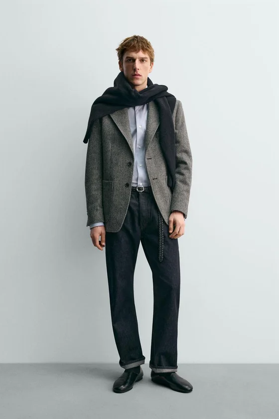 БЛЕЙЗЕР ИЗ 100% ШЕРСТИ AARON LEVINE X ZARA