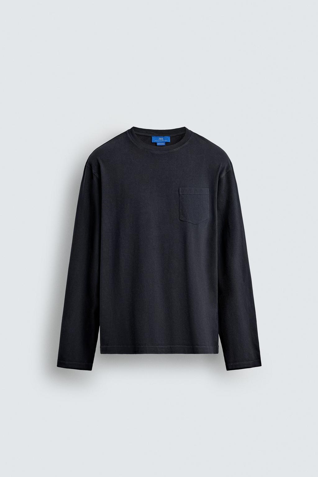 ФУТБОЛКА С ДЛИННЫМИ РУКАВАМИ И НАГРУДНЫМ КАРМАНОМ AARON LEVINE X ZARA