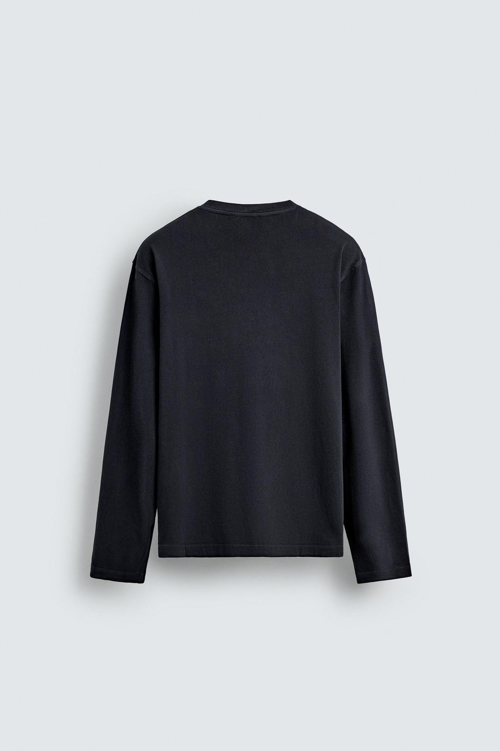 ФУТБОЛКА С ДЛИННЫМИ РУКАВАМИ И НАГРУДНЫМ КАРМАНОМ AARON LEVINE X ZARA