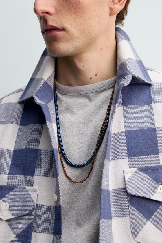 Набор из 2 комбинированных ожерелий аарона левина x zara