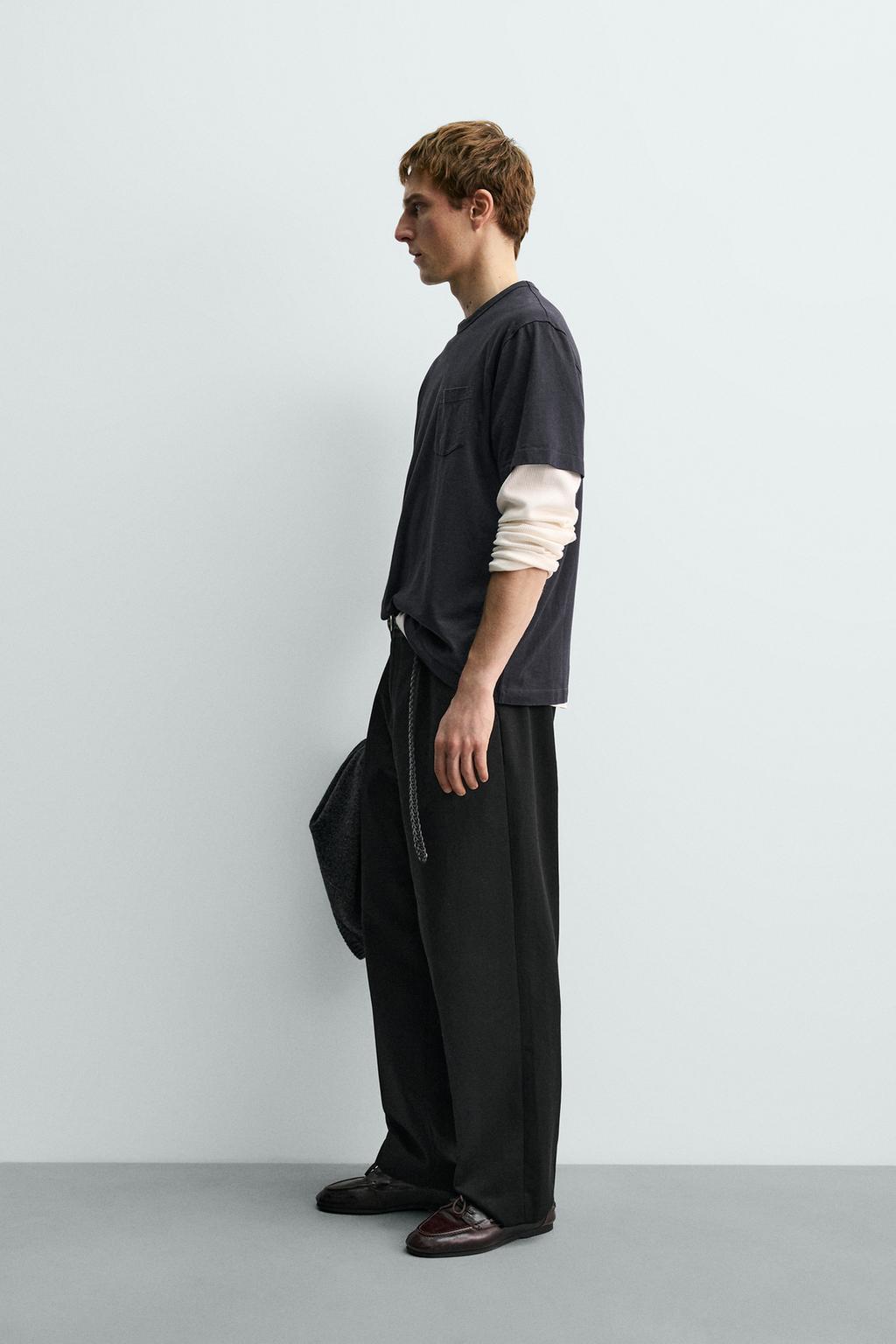 ФУТБОЛКА С КАРМАНОМ AARON LEVINE X ZARA