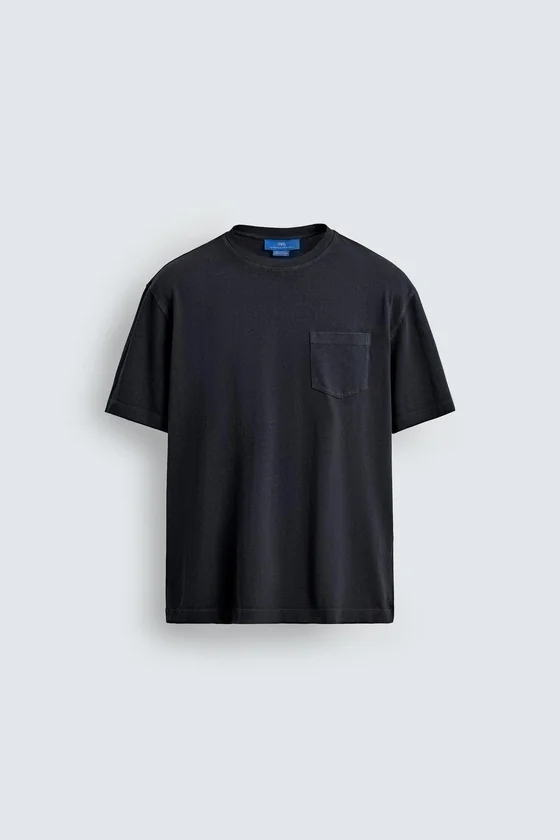 ФУТБОЛКА С КАРМАНОМ AARON LEVINE X ZARA