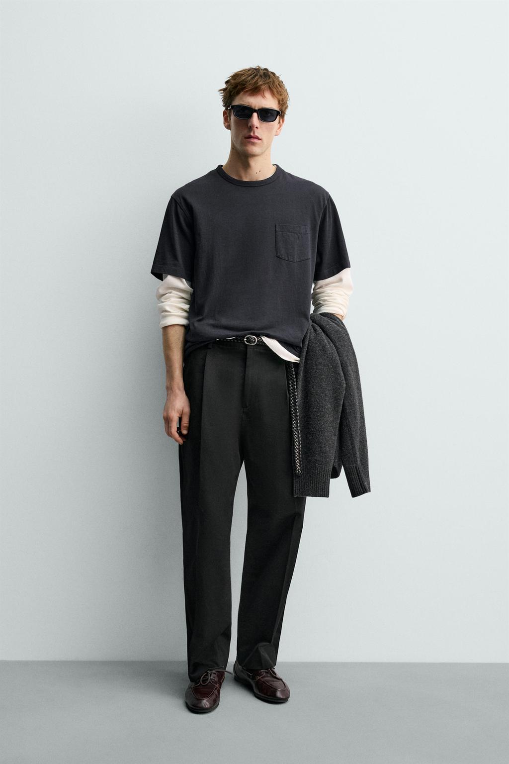 ФУТБОЛКА С КАРМАНОМ AARON LEVINE X ZARA