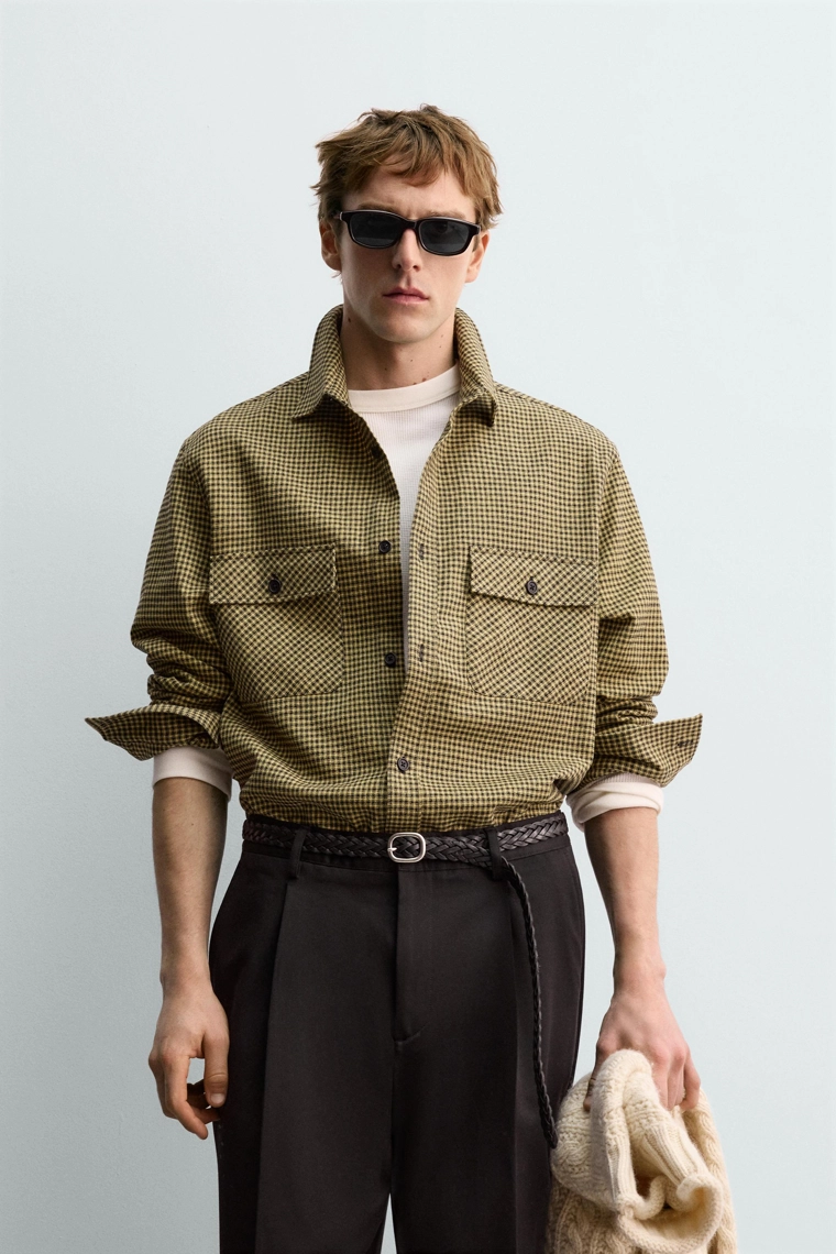 ФЛАНЕЛЕВАЯ РУБАШКА В КЛЕТКУ AARON LEVINE X ZARA
