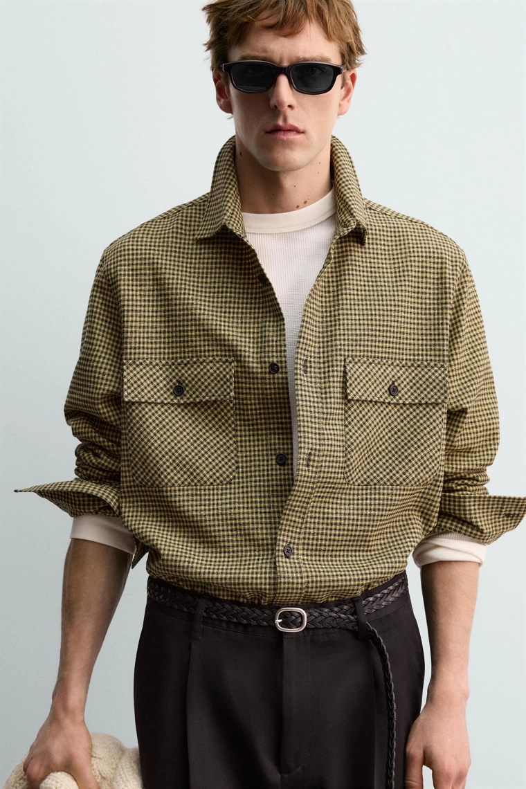 ФЛАНЕЛЕВАЯ РУБАШКА В КЛЕТКУ AARON LEVINE X ZARA