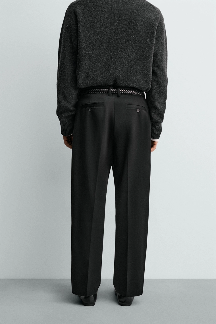 БРЮКИ RELAXED FIT СО СКЛАДКАМИ AARON LEVINE X ZARA