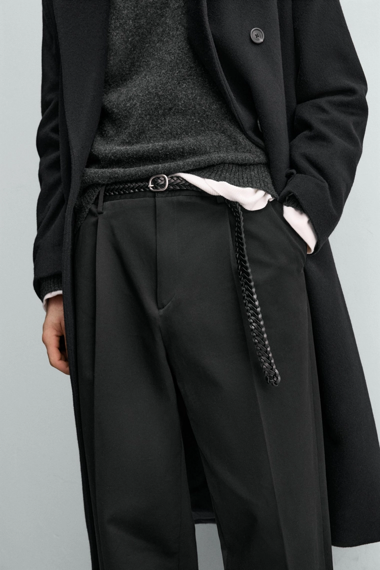 БРЮКИ RELAXED FIT СО СКЛАДКАМИ AARON LEVINE X ZARA