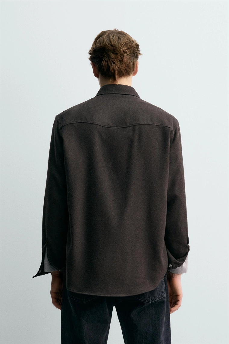 РУБАШКА В СТИЛЕ ВЕСТЕРН ИЗ ШЕРСТИ AARON LEVINE X ZARA