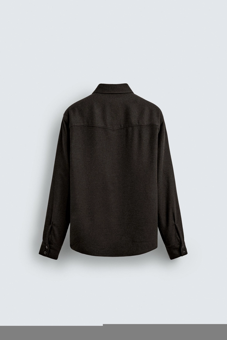 РУБАШКА В СТИЛЕ ВЕСТЕРН ИЗ ШЕРСТИ AARON LEVINE X ZARA