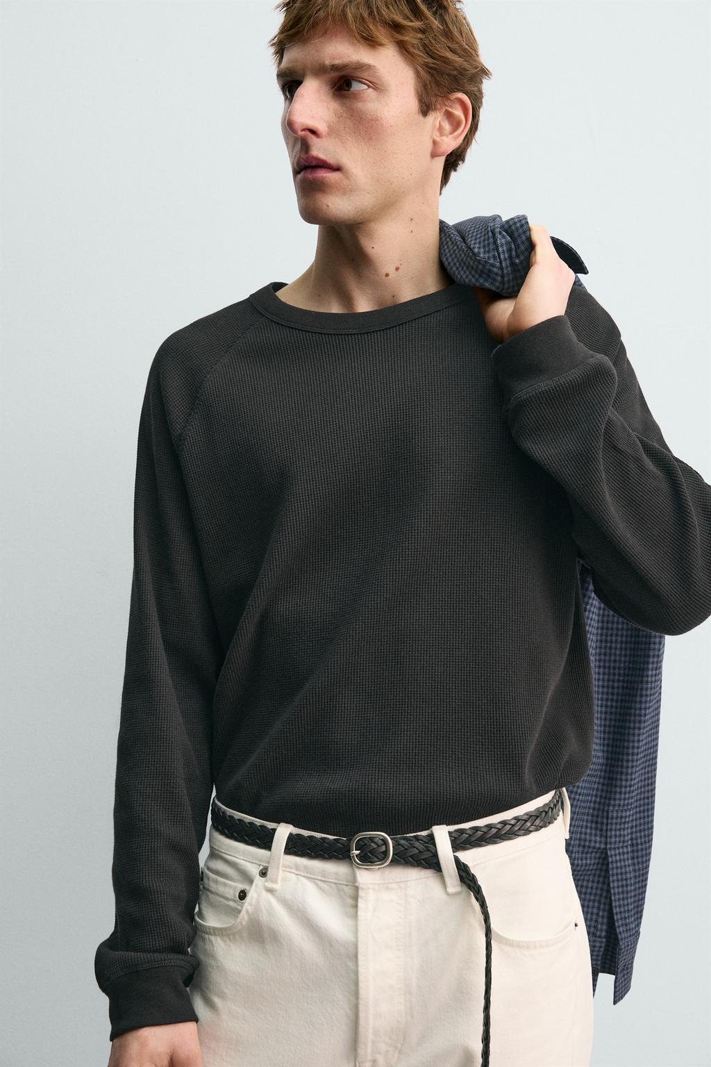 ФУТБОЛКА С ВАФЕЛЬНОЙ СТРУКТУРОЙ AARON LEVINE X ZARA