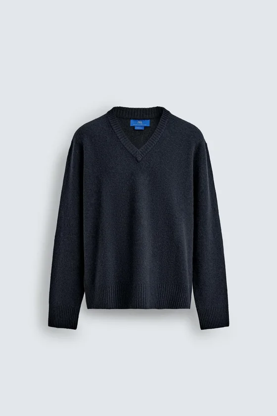ШЕРСТЯНОЙ СВИТЕР С V-ОБРАЗНЫМ ВЫРЕЗОМ AARON LEVINE X ZARA